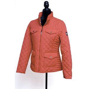NWT TOMMY HILFIGER Size S Women's Red DIAMOND Quilted Jacket